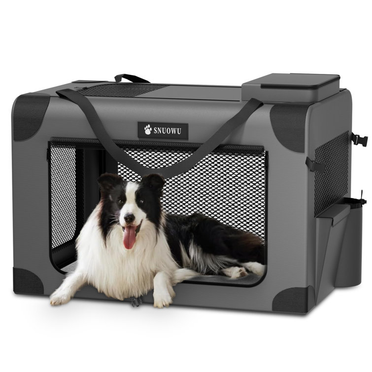 Tucker Murphy Pet Collapsible Dog Crate 3 Door Portable Travel Dog Crate for Large Dogs Foldable Soft Dog Crate Pet Kennel for Indoor Outdoor Pet Home Wayfair
